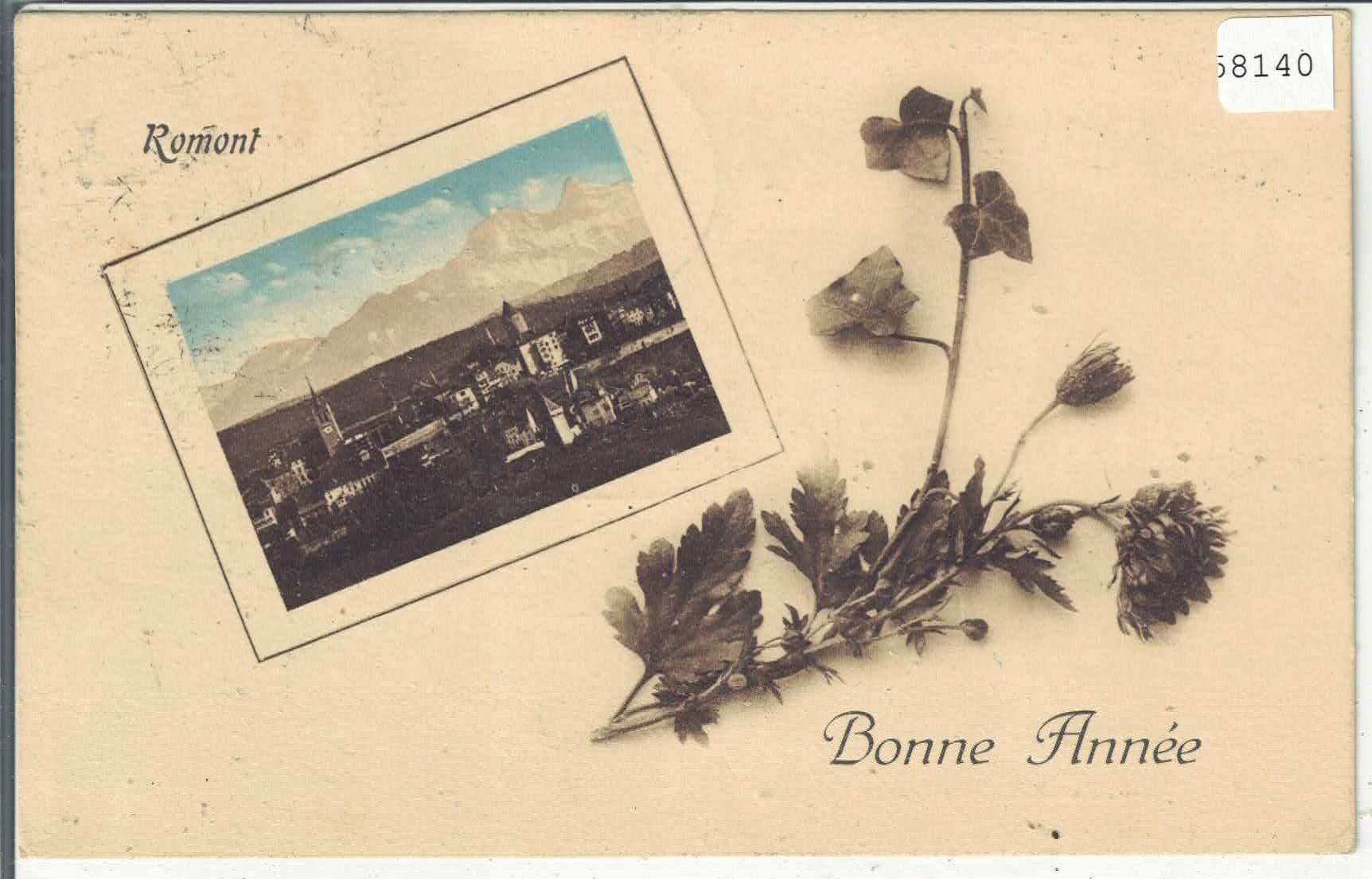 Cartoline postali: Romont - Bonne Annee – Usato da Ettingen venduto da Kartenplanet