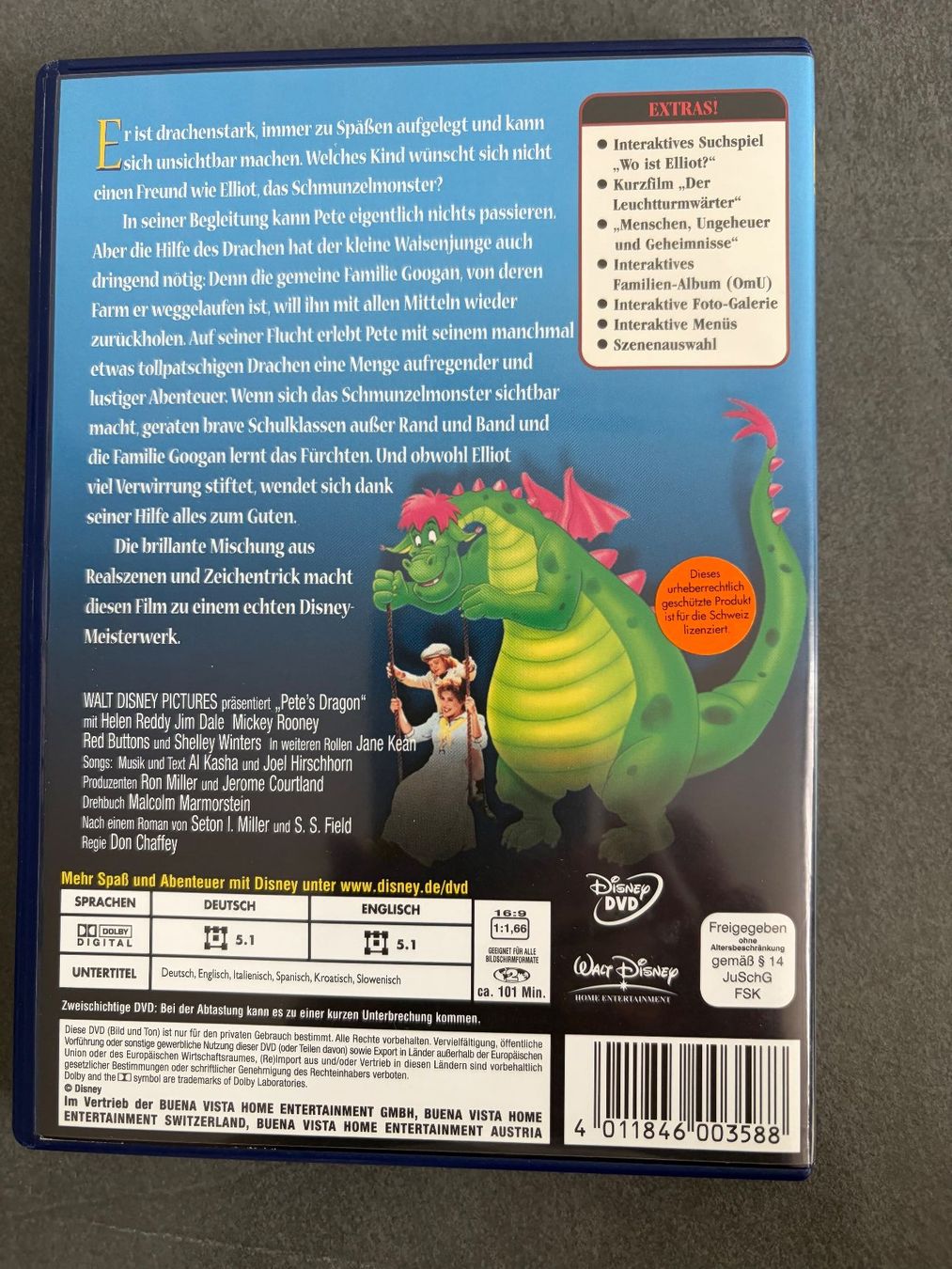 Tutti i DVDs: DVD Elliot, das Schmunzelmonster, Disney – Usato da Beinwil am See venduto da den_p9db 1