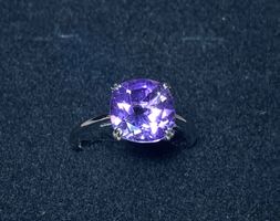 Amethyst Ring Silber 925 vergoldet 💎✨