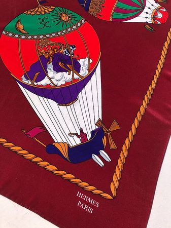 Hermes-Seidentuch mit Mongolfières, Grösse 86/86 cm