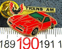 PONTIAC TRANS AM AUTO & LOGO PIN GLASIERT