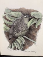 LITHOGRAPHIE ORIGINALE DE DOMINIQUE COSANDEY "L'OISEAU"