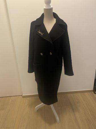 Mantel Schwarzer Nova Fides Wolle Gr S oversize cos premium