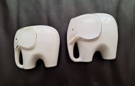 Dekorative Porzellan Elefantenfiguren mit Goldrand