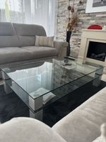 ✨ Moderner Glas-Couchtisch mit Metallfüßen – Top Zustand! ✨