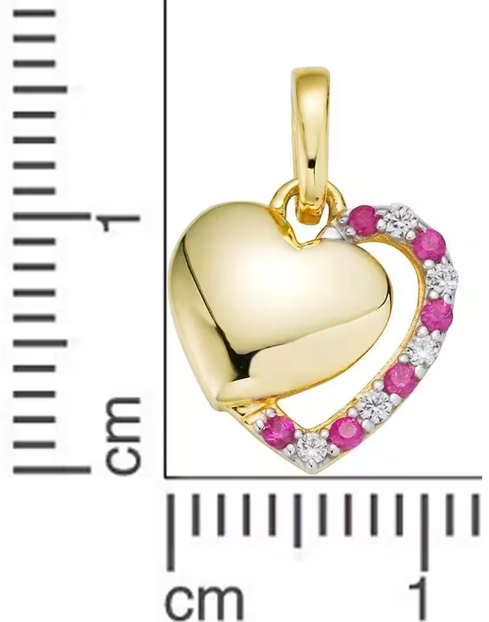 Anhänger: Anhänger für Halskette Herz mit Rubin mit Kette s925 – Neu und originalverpackt aus Hemmental von Goldwelt2 1