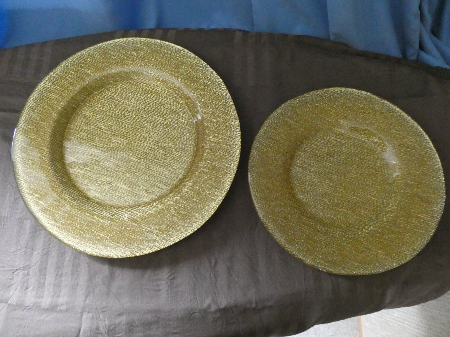 Piatti: Teller Glas goldene Struktur – Usato da Tann venduto da Charly65 1