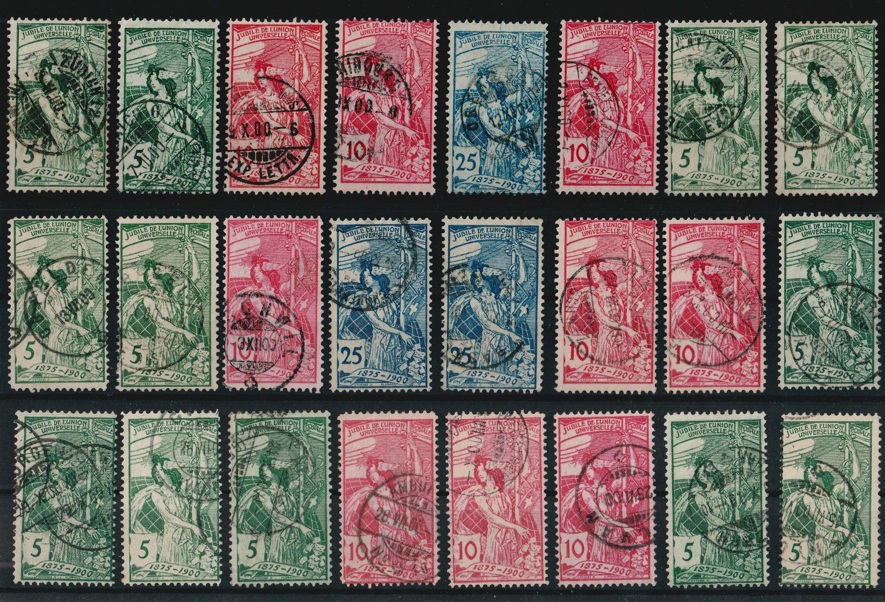 Tutti i francobolli: Lot UPU 1900. gestempelt – Usato da Kradolf venduto da Sibang2