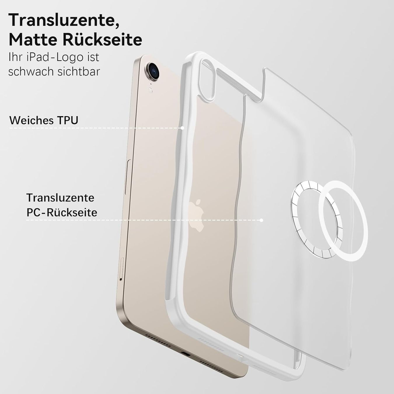 Covers & Borse: iPad Mini 6/7 Hülle MagSafe Slim weiss – Nuovo e nell'imballaggio originale da Suhr venduto da SchnapperCH 5