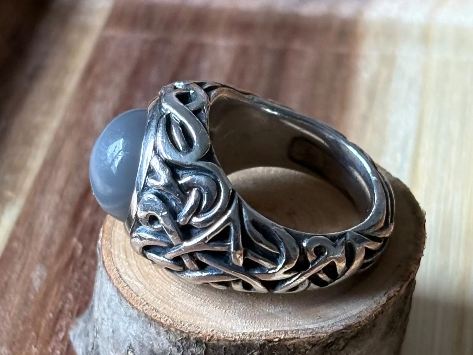 Anelli: Ring mit Mondstein, Silber 925, massiv – Usato da Brugg AG venduto da lau_9rvy 1