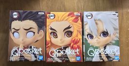 Figurines Qposket Demon Slayer lots de 3 neuves .