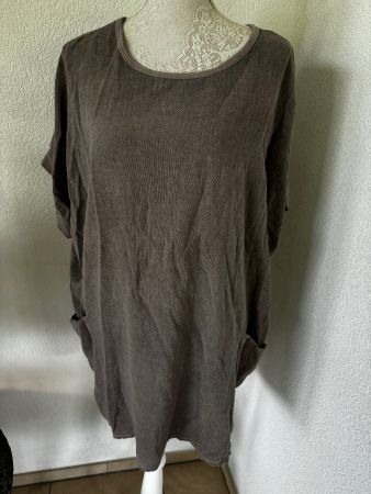 Neu Longshirt Leinen Baumwolle Gr. Onesize 42 bis 48