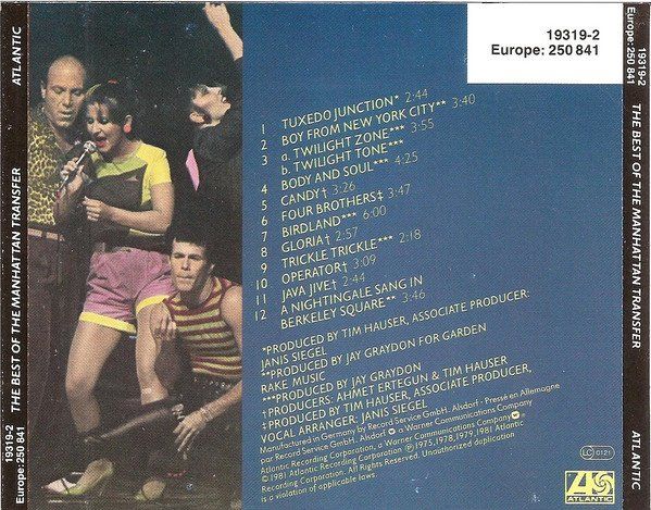 CDs: CD Manhattan Transfer - The best of (1981) – Gebraucht aus Möriken AG von mineralia 1