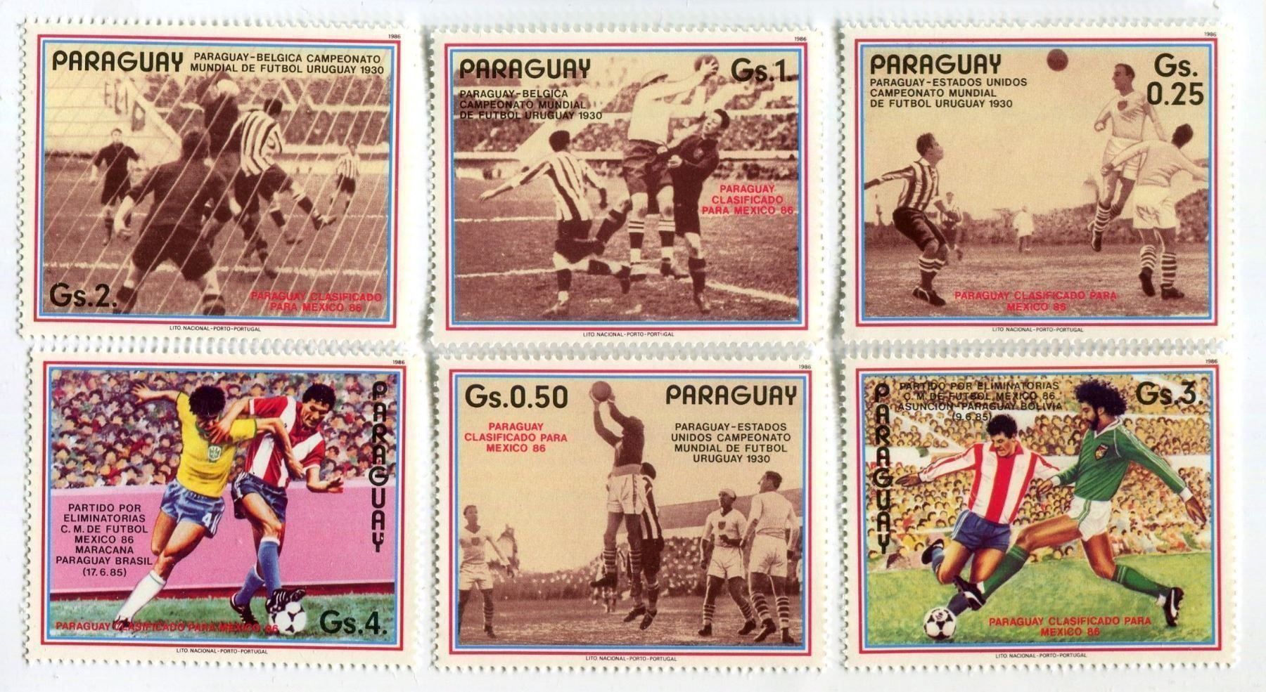 Tutti i francobolli: Briefmarken "Fussball". Paraguay. – Nuovo e nell'imballaggio originale da Basel venduto da Butsch5