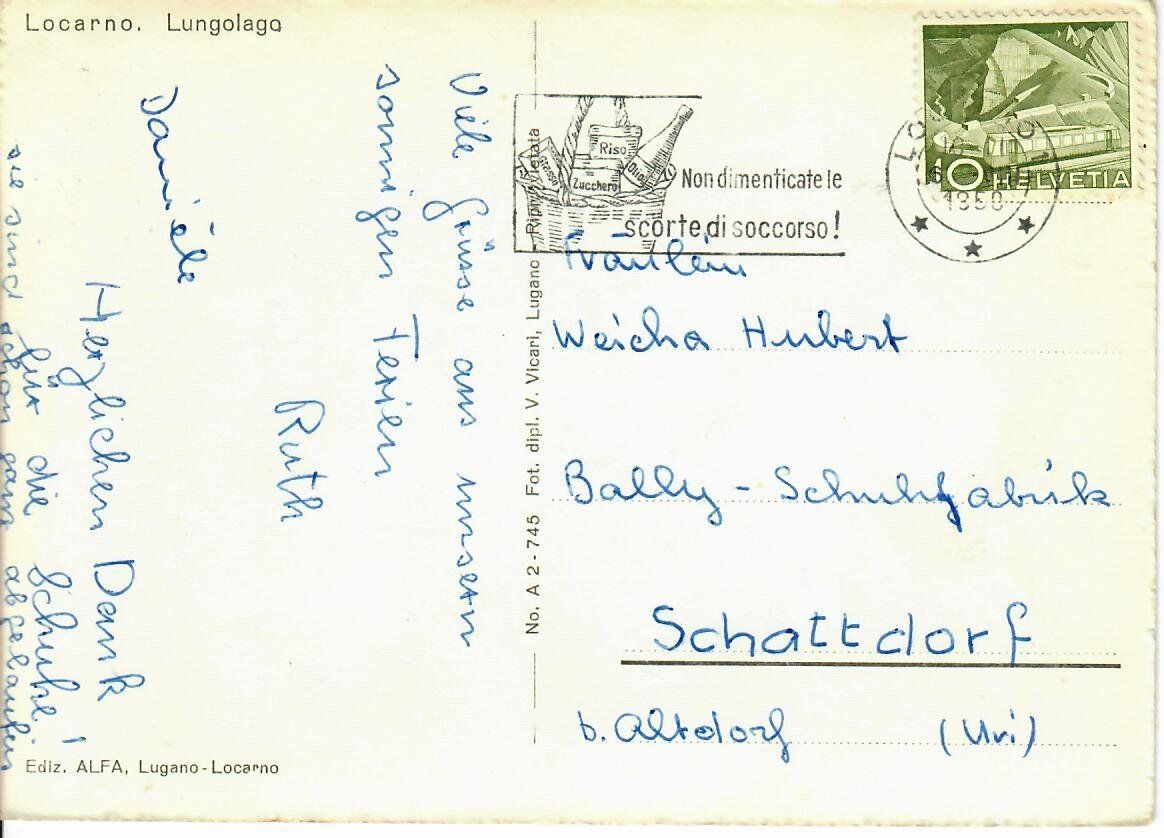 Cartoline postali: Locarno Lungolago – Usato da Hochdorf venduto da Ziegel-16 1