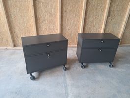 2x Bigla Rollkorpus Büromöbel Metallschrank