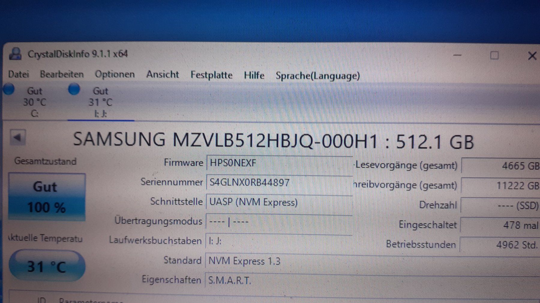 Samsung Dischi rigidi: Samsung 512GB NVMe Notebook – Usato da Chur venduto da Blackbook 2