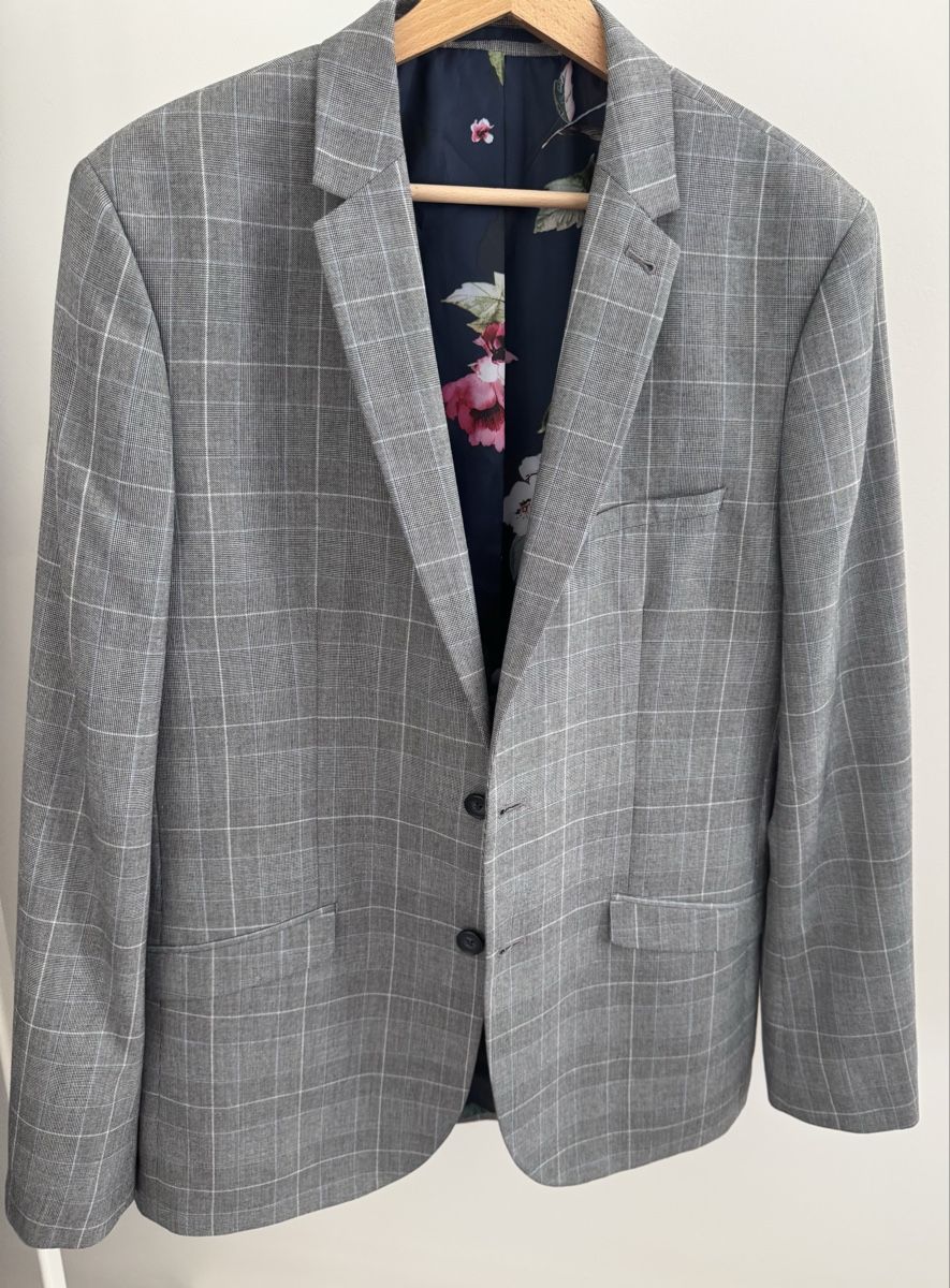 Sakko Jacken: Taylor & Wright Slim Fit Sakko Grau kariert Gr. 42L – Neu und originalverpackt aus Zürich von di_archive