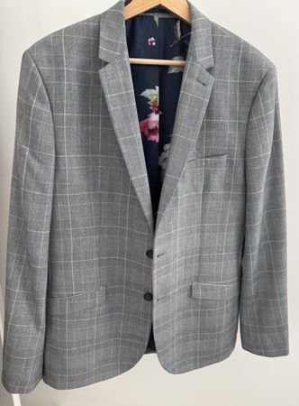Taylor & Wright Slim Fit Sakko Grau kariert Gr. 42L