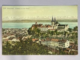 Neuchâtel - Château et les Alpes