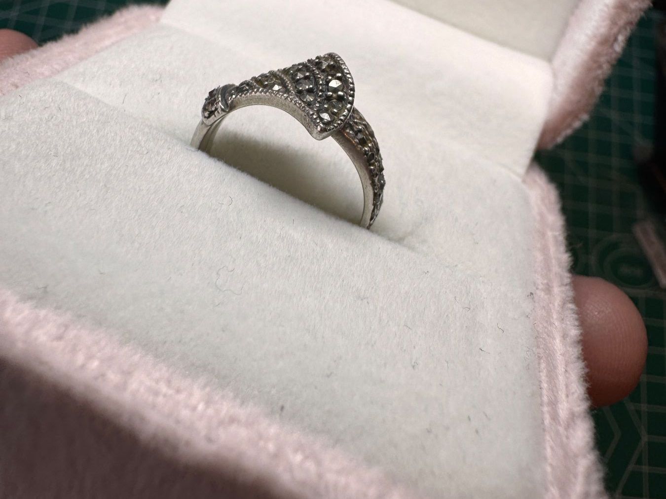 Ringe: Vintage Silberring S925 mit Markasit Stein Gr.50 – Gebraucht aus Zürich von hanna1990 7