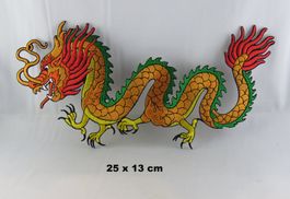 DRACHE - XXL Aufnäher - Aufbügler - Stickerei - 25x13cm