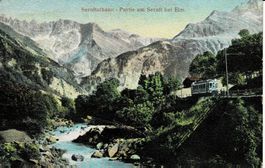 SERNFTALBAHN -  Partie am Sernft bei Elm GL gel. 1906!