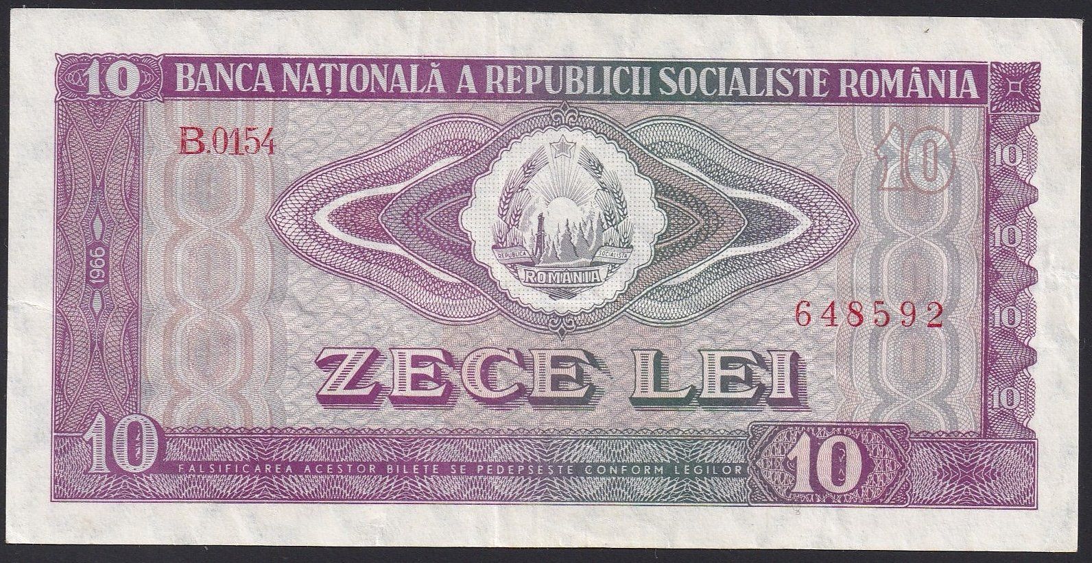 Banconote: Rumänien 10 Lei 1966 – Usato da Brugg AG venduto da banknoten_muesli