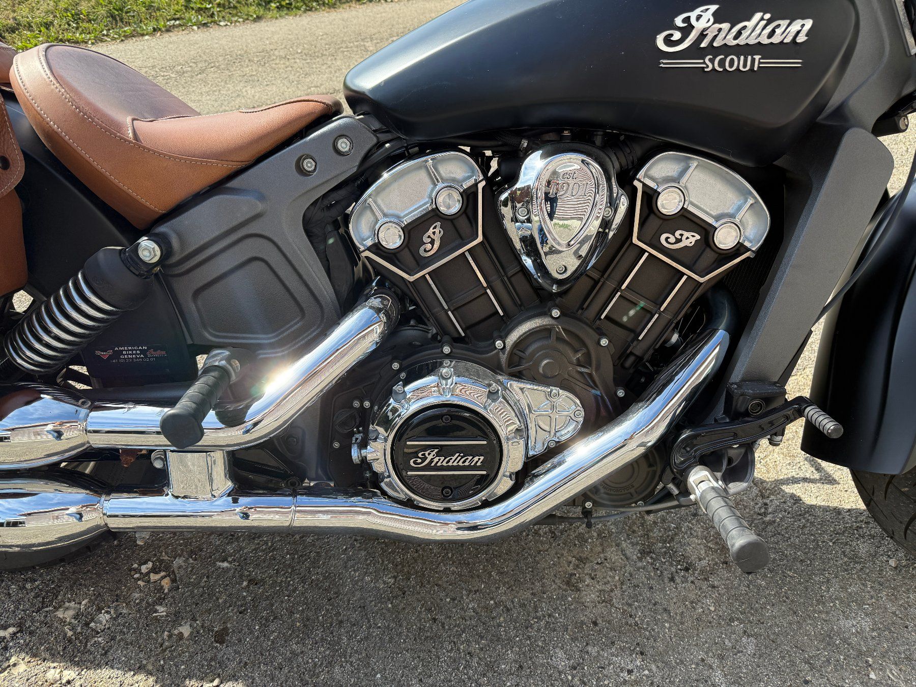 Indian Motorcycle Chopper: Indian Scout ABS noire mat – Usato da BURE venduto da guelatro 5