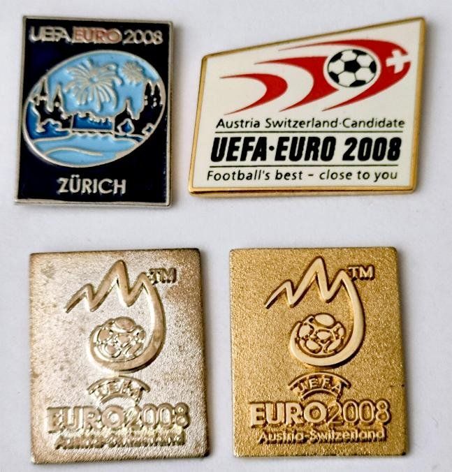 UEFA Plaketten & Abzeichen: 4 Pins  Uefa 2008 Fussball – Gebraucht aus Pfäffikon ZH von Colacity