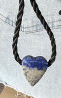 Lapis   HERZ  Lapislazuli echt  gross gelocht   natur