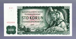 Czecoslovakai 100 korun serie X47 UNZ