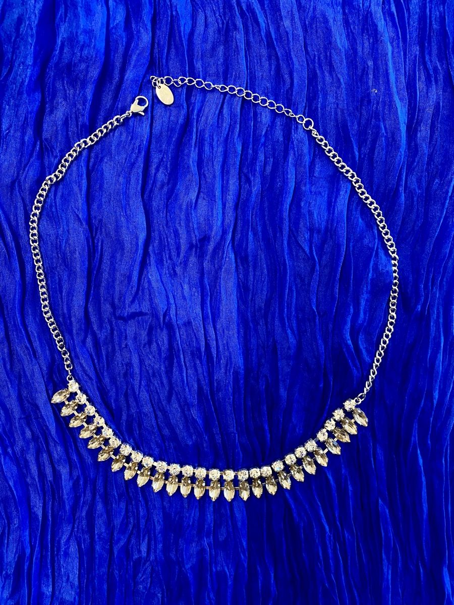 Catenine: Elegante Strasskette, Silberfarben, Vintage – Nuovo (secondo la descrizione) da Lyss venduto da Sibella56