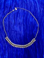 Elegante Strasskette, Silberfarben, Vintage