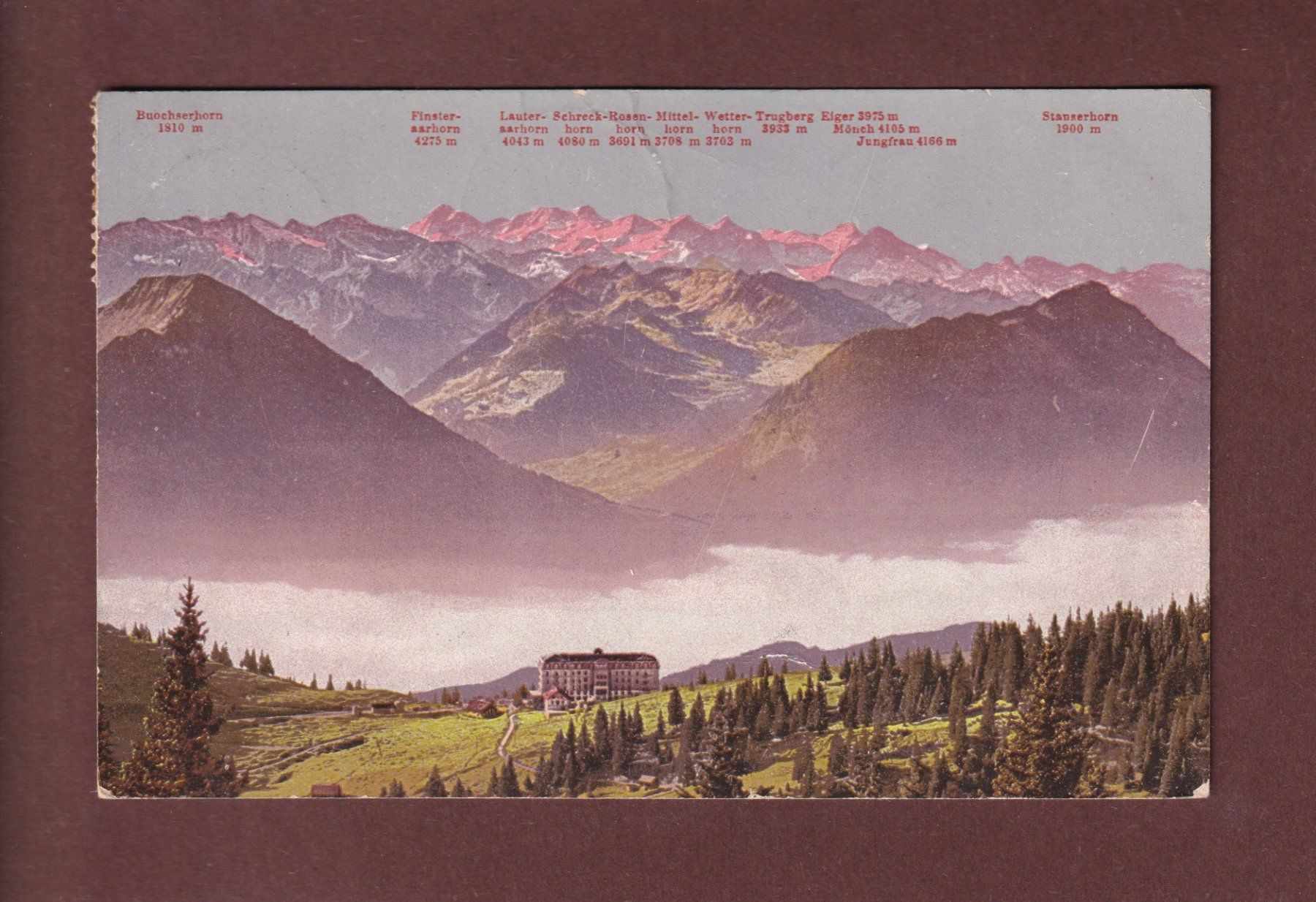 Cartes postales: RIGI-FIRST und die Alpen - 1910 – D'occasion à Pully par nicecards-shop