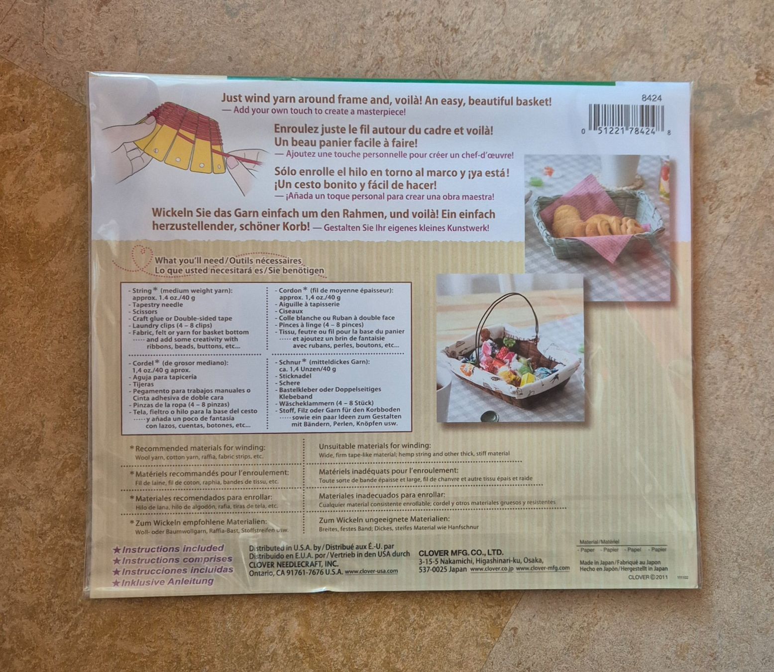 Kit bricolage: Clover Korbrahmen Set rechteckig gross – Nuovo e nell'imballaggio originale da Emmenbrücke venduto da Levira8 1