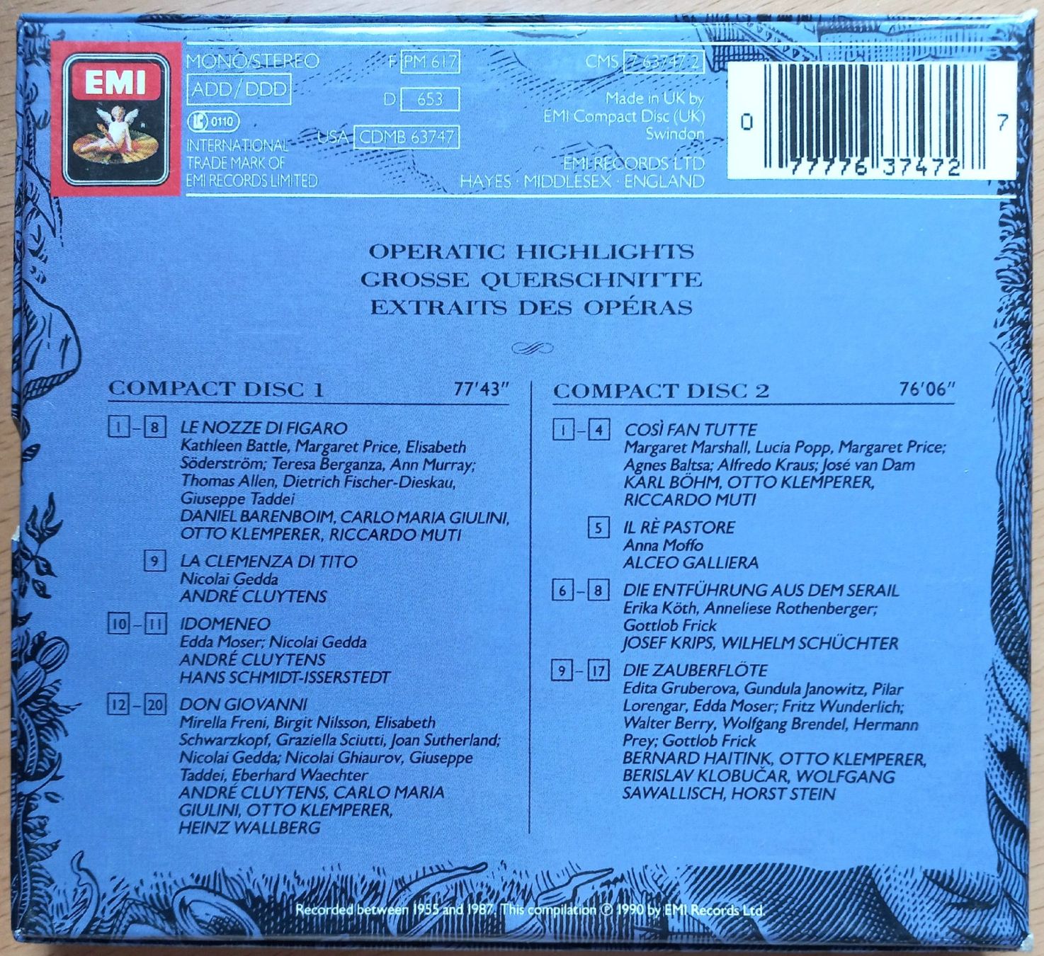 CDs: 2 CD - Mozart - Opern, grosser Querschnitt – Gebraucht aus Niederuzwil von lubimaja 3