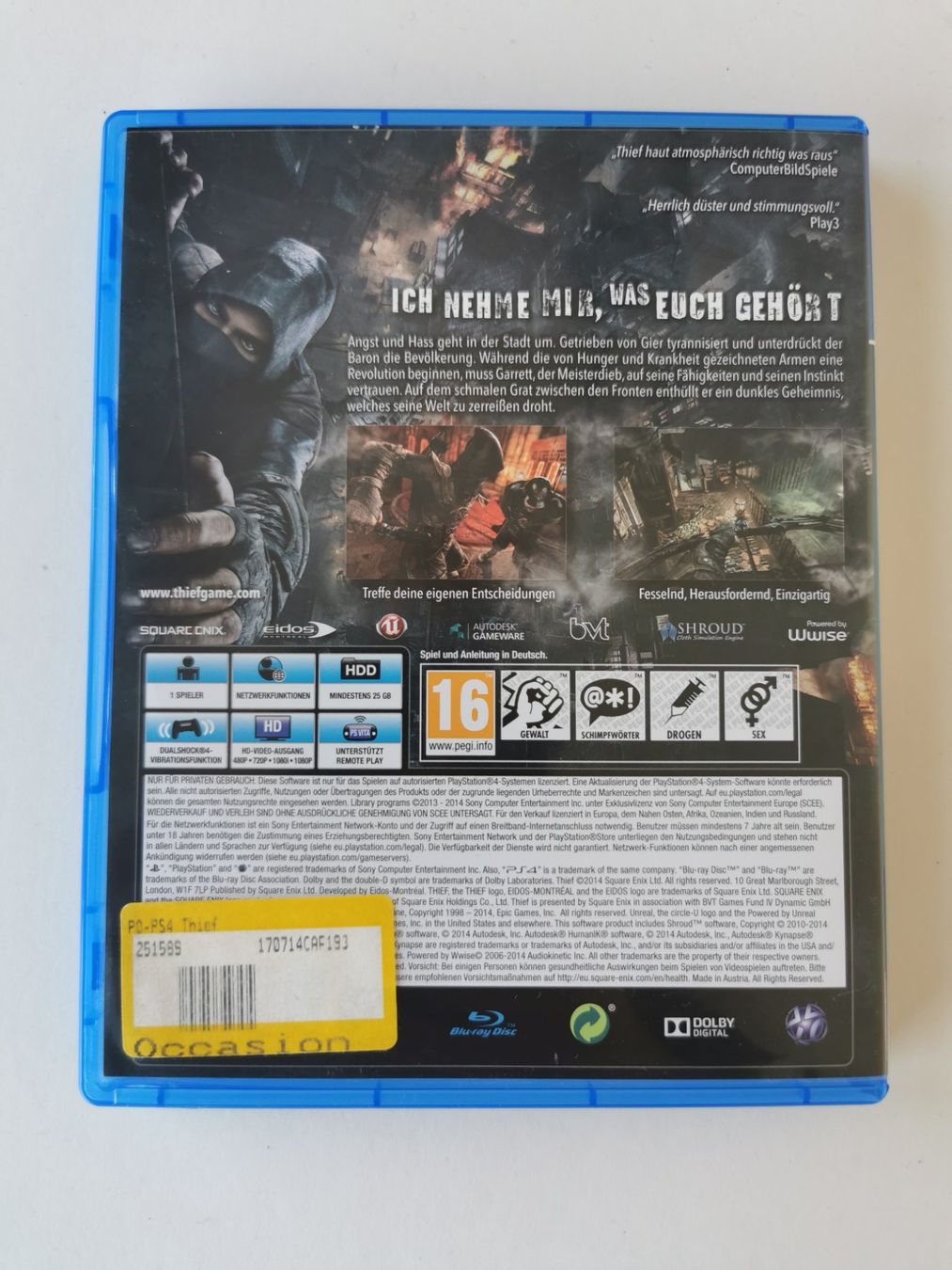 Giochi: Ps 4 - Thief – Usato da Lenzburg venduto da eyworld 2