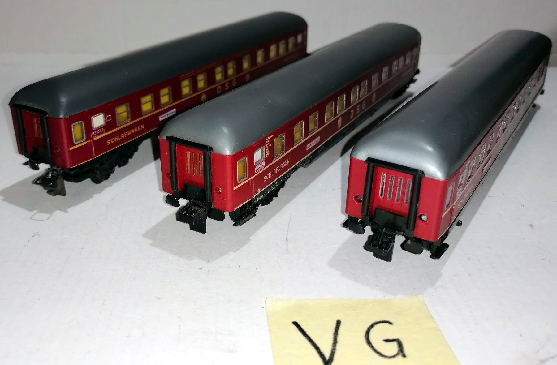 Trix Modellini di ferrovie: VG) Trix Express 3x DSG Schlaf-Wagen – Difettoso da Brittnau venduto da Regina35 3