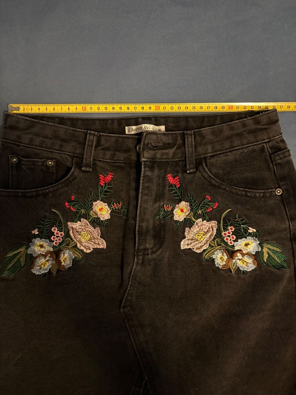 Gonne: Cherry Koko Jeansrock Damen Grau – Usato da Zürich venduto da fioredivita 2