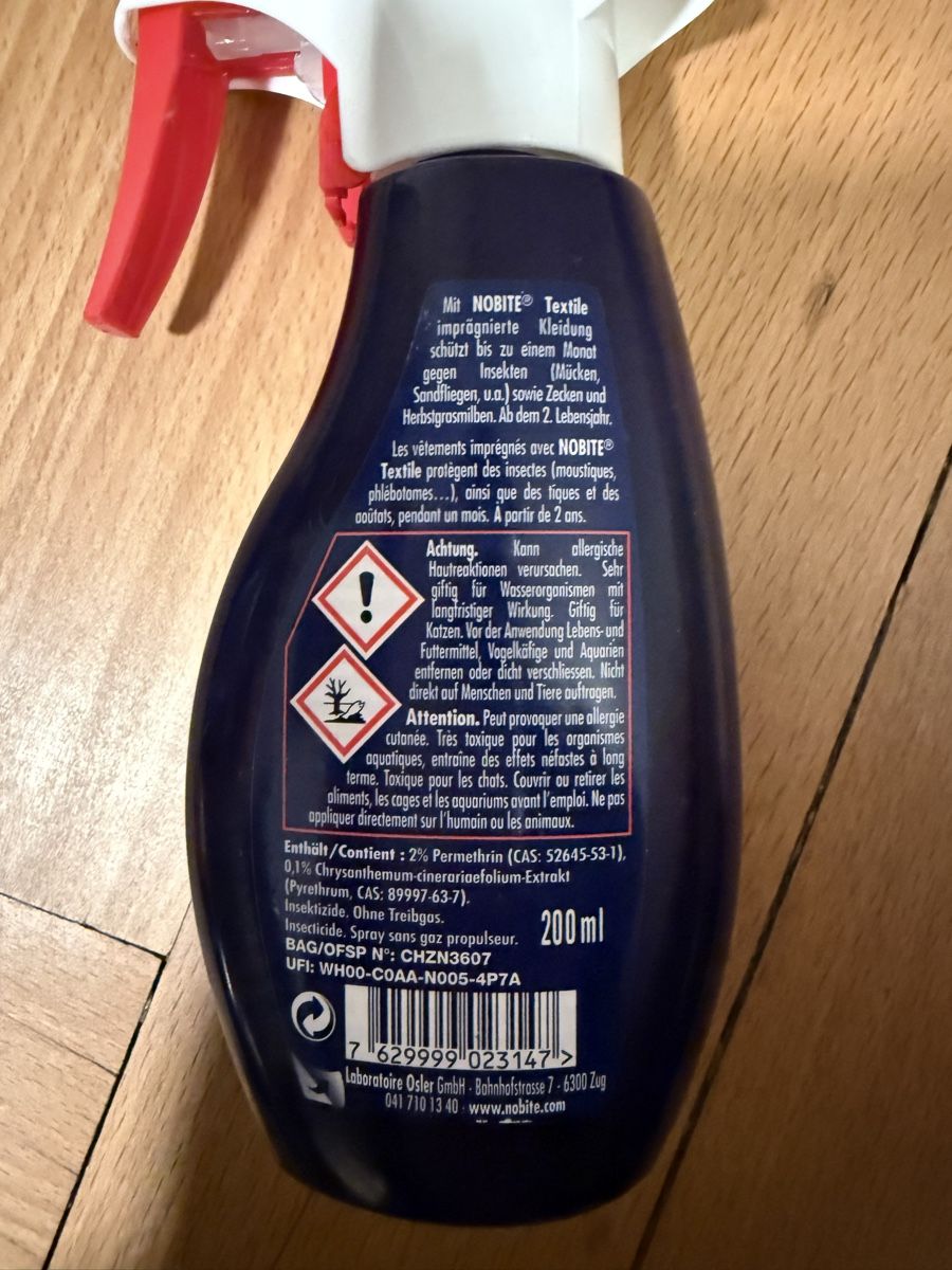 Altro per la casa: 2 Nobite textiler Insektenspray 200ml – Nuovo (secondo la descrizione) da Zürich venduto da Sushinder 2