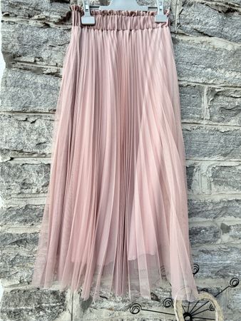 Gonna Stradivarius rosa taglia XS tulle plissettata