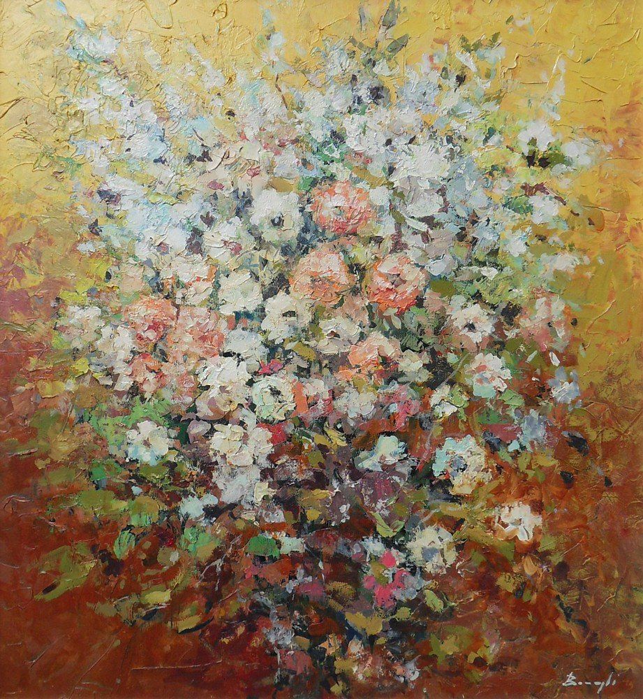 Dipinti: Fritz Boegli - bouquet de fleurs – Usato da Montmelon venduto da canelle-12