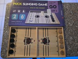 Puck Game 2 Spieler Holzspiel Wie Neu! Slingshoot