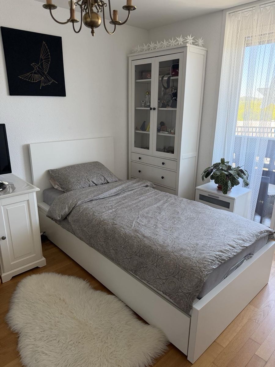 Ikea Letti: Weisses MALM-Bett mit zwei Schubladen – Usato da Worblaufen venduto da hom_kww8