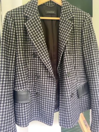 Blazer Strenesse grau/schwarz kariert Grösse 40 (M)
