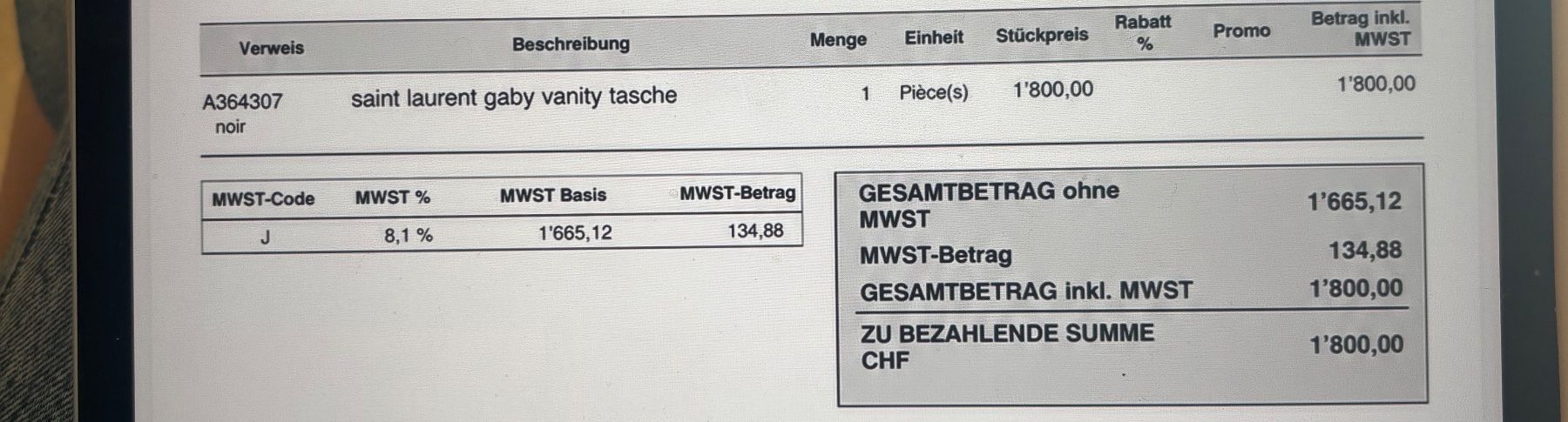 Saint Laurent Taschen für Damen: Saint Laurent Gaby Vanity Bag – Neu und originalverpackt aus Zürich von cvr_lv6d 2