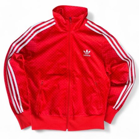 Adidas Gepunktet Jacke Rot