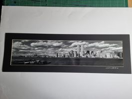 NEW YORK Manhattan Skyline, Foto  signiert, datiert 1998