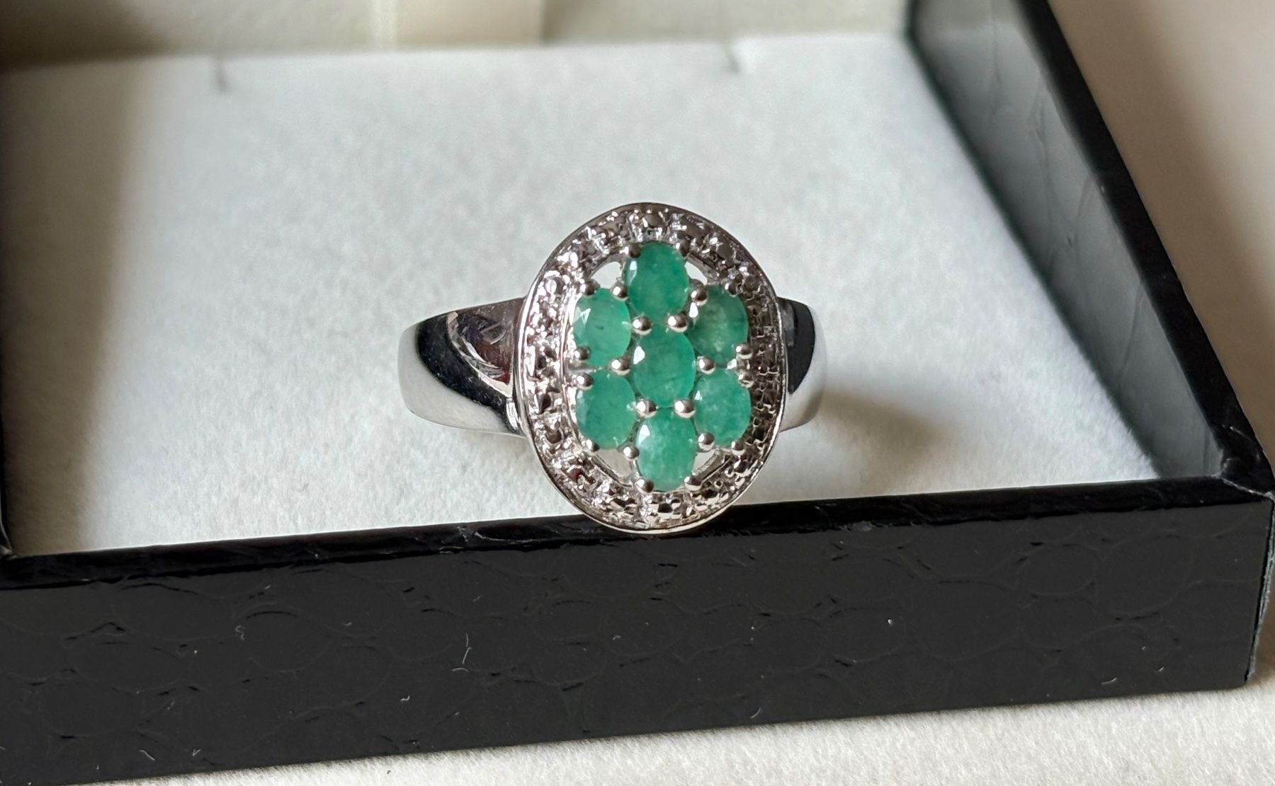Bagues: Ring Smaragd, Silber 925, Gr. 60, NEU – Neuf (Voir description) à Brugg AG par lau_9rvy 6